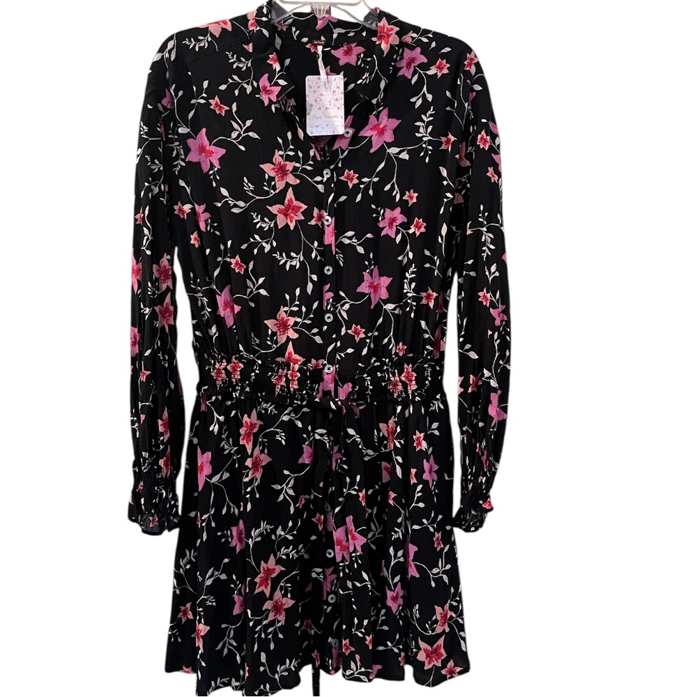 Free People Lighten Up Floral Mini Dress M NWT - Picture 4 of 14